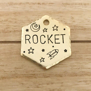 Rocket- Simple Style - Copper Paws Dog Tags