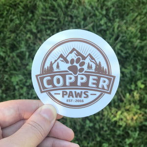 Vinyl Logo Sticker - Copper Paws