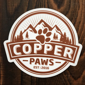 Logo Bumper Sticker - Copper Paws