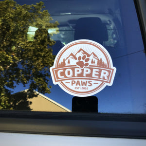 Logo Bumper Sticker - Copper Paws